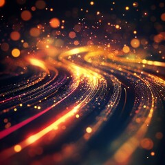 Aufkleber - Motion light effect. Shining magic background and liquid speed light.