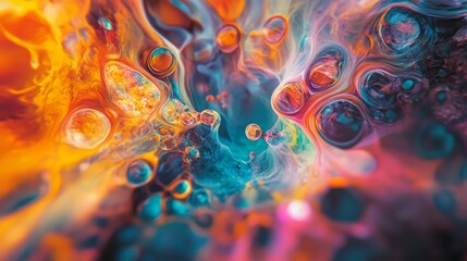 Wall Mural - Embark on a captivating psychedelic voyage through cosmic beauty with enchanting visuals and colors