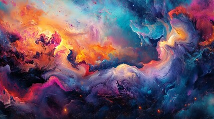 Wall Mural - Explore a mesmerizing psychedelic journey through vibrant cosmic visuals for art lovers everywhere