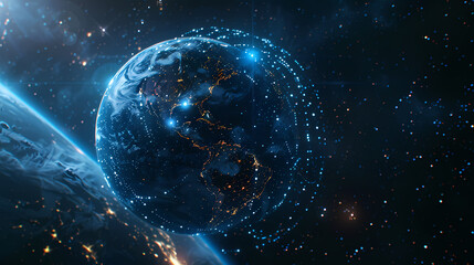 Wall Mural - earth and moon