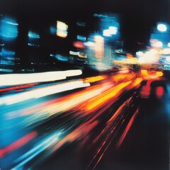 Poster - Road speed motion light effect background
