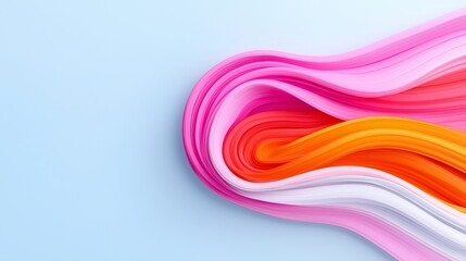Poster - Illustration of an abstract fabric texture featuring shades of orange and pink.