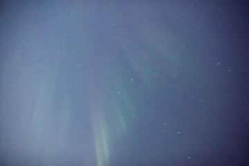 aurora borealis, polar lights with milky way stars.