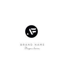 Leinwandbilder - AF or FA letter logo icon design. Classic style luxury initials monogram.