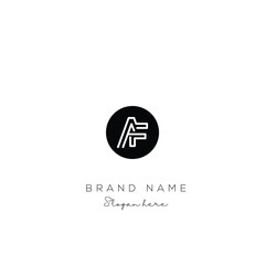 Leinwandbilder - AF or FA letter logo icon design. Classic style luxury initials monogram.
