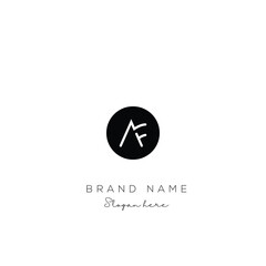 Leinwandbilder - AF or FA letter logo icon design. Classic style luxury initials monogram.