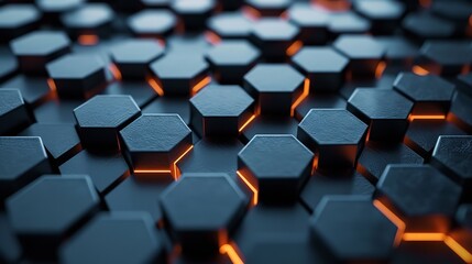Leinwandbilder - Hexagons pattern. Geometric abstract background with simple hexagonal elements.