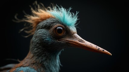 Wall Mural - A close up of a bird with a mohawk on its head