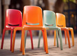 © motiur vector artist - Bright Plastic Chairs in Outdoor Setting