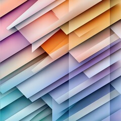 Poster - Pastel geometric overlays, layered triangular designs with smooth color fades