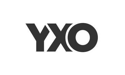 Poster - YXO logo design template with strong and modern bold text. Initial based vector logotype featuring simple and minimal typography. Trendy company identity.