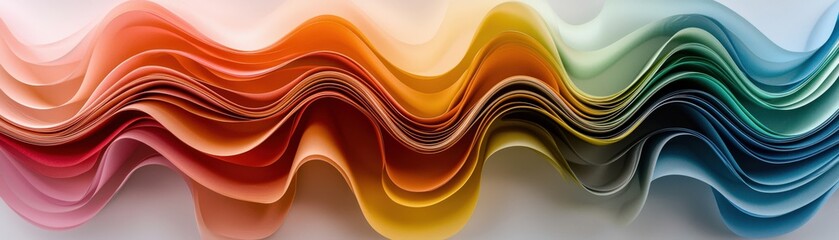 Aufkleber - Horizontal ribbons of color, smooth gradient transitions for modern layouts