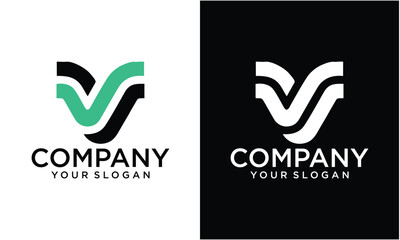 Poster - Creative VS letter Logo design for your brand