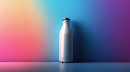 Poster - A sleek, modern bottle against a vibrant gradient background.
