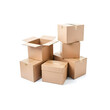 © StockLab - Several open Carton boxes on transparent background, PNG