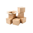 © StockLab - Several open Carton boxes on transparent background, PNG