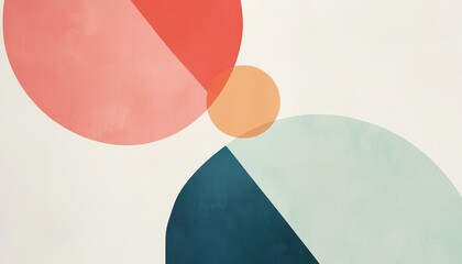 Poster - Abstract Design Featuring Small Geometric Shapes in Soft Colors and Clear Forms for Modern Art Backgrounds