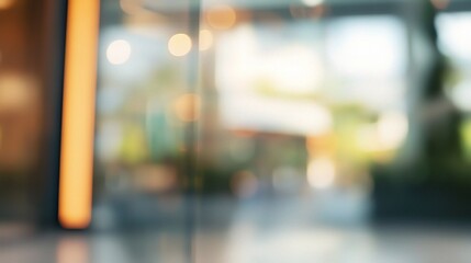 Poster - Blurred Glass Background of Modern Building in Minimalist Style