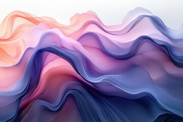 Aufkleber - Abstract pink and purple waves flowing seamlessly