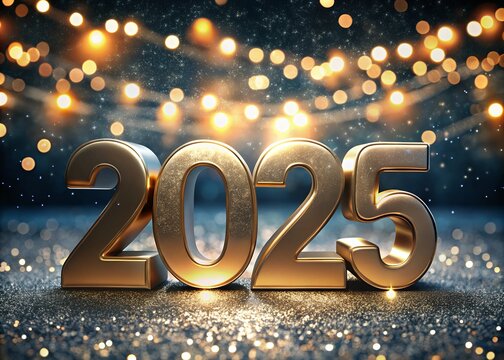 Happy New Year 2025 light background, Christmas New Year , Christmas