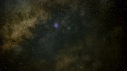 Wall Mural - Zoom in on nebulae and star clouds in the Milky Way galaxy
