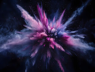 Poster - Cosmic explosion event outer space abstract art digital realm aesthetic perspective visual energy concept