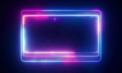 Poster - Exploring vibrant neon light patterns in a digital landscape at night with captivating colors and modern design elements. Generative AI