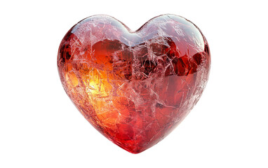 Wall Mural - red heart shaped object on transparent background