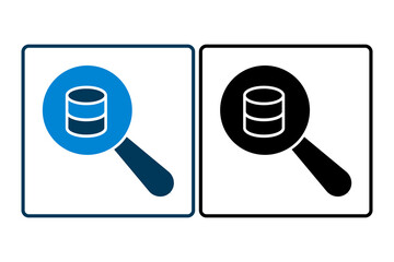 Poster - Database Search icon. icon related to Search. suitable for web site, app, user interfaces etc. solid icon style. simple vector design editable