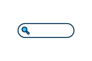 Poster - Search Bar icon. icon related to Search. suitable for web site, app, user interfaces, printable etc. flat line icon style. simple vector design editable