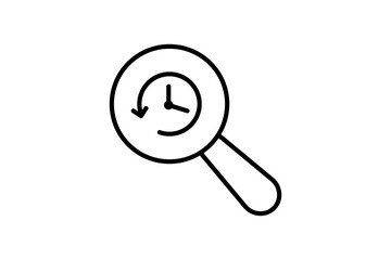 Poster - Search History icon. icon related to Search. suitable for web site, app, user interfaces, printable etc. line icon style. simple vector design editable