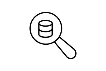 Poster - Database Search icon. icon related to Search. suitable for web site, app, user interfaces etc. line icon style. simple vector design editable