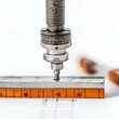 © Murda - Precise measuring instrument above ruler, drawing markings.