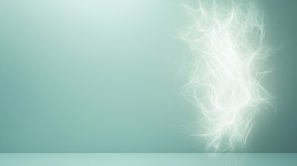 Poster - Ethereal Light Burst Against Soft Mint Background for Artistic and Creative Design Projects