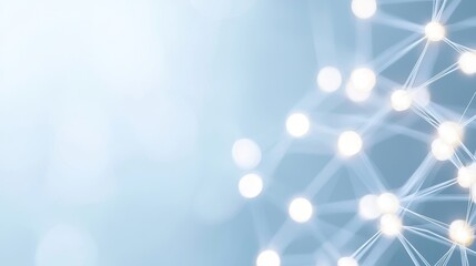 Poster - Abstract Digital Background with Blue Tones and Glowing Dots Representing Technology and Connectivity Concepts