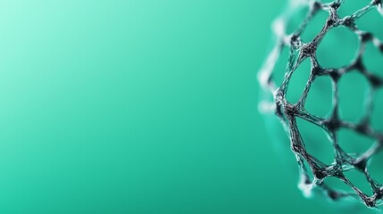 Poster - Abstract Representation of Molecular Structure on a Soft Green Background for Scientific and Educational Use