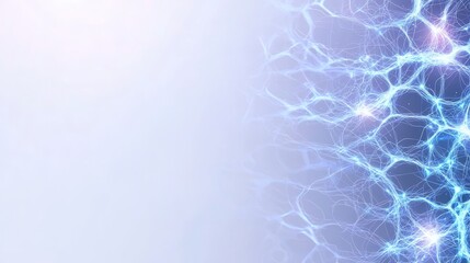 Poster - Abstract Neural Network Background with Glowing Connections and Soft Light for Technology and Science Concepts