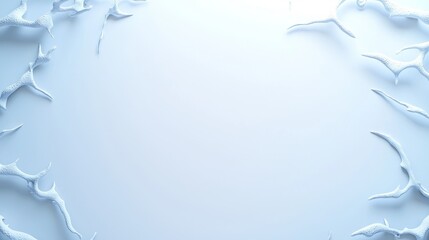 Poster - Abstract white background with delicate branching patterns creating a serene and tranquil atmosphere for creative projects