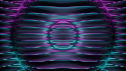 Aufkleber - A vibrant collection of abstract waves in purple and teal, ideal for artistic vision. Design
