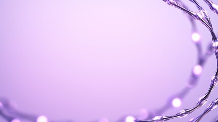 Poster - Soft Purple Background with Twinkling Fairy Lights Creating a Dreamy Atmosphere for Creative Designs and Visual Projects