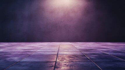 Poster - Abstract Background with Smooth Tiles Reflecting Light in a Purple Gradient Creating a Moody Atmosphere