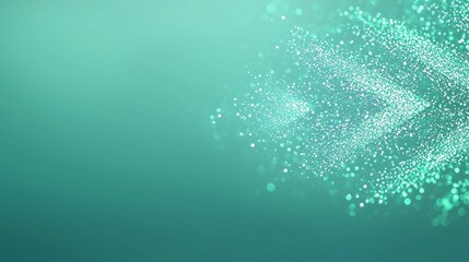 Poster - Abstract Sparkling Background with Bokeh Effect in Soft Green Tones for Creative Design and Artistic Projects