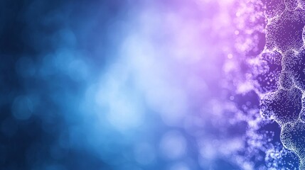 Poster - Abstract Bokeh Background with Soft Focus and Light Particles in Purple and Blue Shades for Creative Designs
