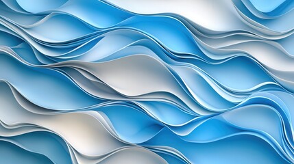 Poster - Tropical ocean waves, foam patterns with vibrant blue gradients