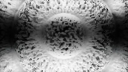 Poster - An Abstract Black and White Pattern showcasing a myriad of creative artistic elements. Design