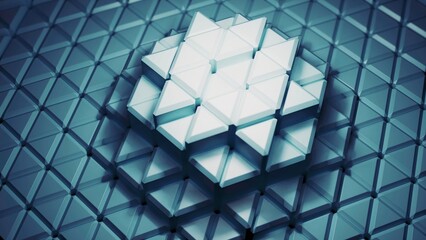 Aufkleber - This work explores Abstract Geometric Design, focusing on intricate Triangular Patterns. Design