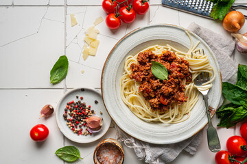 Wall Mural - Pasta spaghetti bolognese