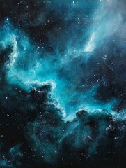 Wall Mural - celestial nebula: a cosmic tapestry - mystical nebula, cosmic dust, starry night, deep space, vibran