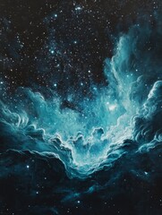 Wall Mural - celestial dreamscape: a breathtaking nebula - cosmic wonder, ethereal beauty, star-filled expanse, n