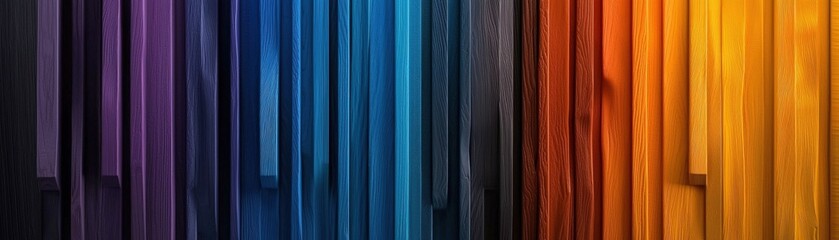Poster - Gradient strip design, flowing horizontally with vibrant colors